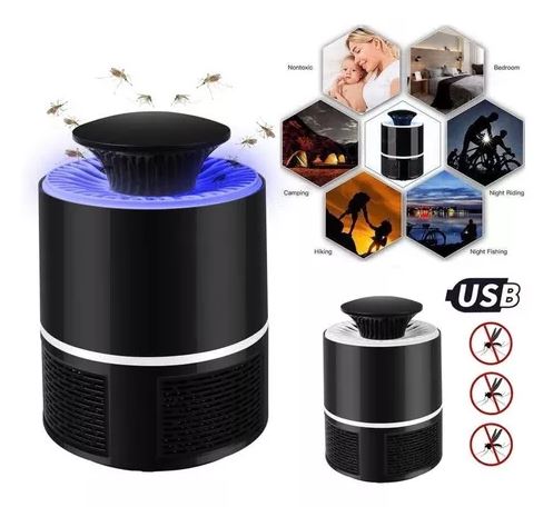 Lámpara anti mosquitos por succión