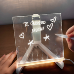 Pizarra LED con soporte antideslizante